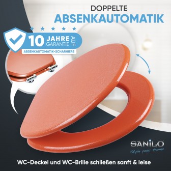 Close Seat Glittering Toilet Orange-A774654 Soft