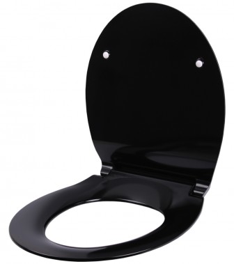 Black elongated soft clearance toilet seat