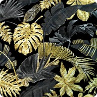 Bath Mat Golden Leaves 53 x 53 cm