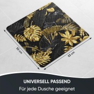 Bath Mat Golden Leaves 53 x 53 cm