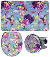 3 Piece Bathroom Set Hummingbird