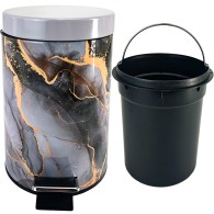 Bathroom Bin Marble Abstract 3 Litres