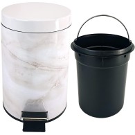 Bathroom Bin Marble 3 Litres